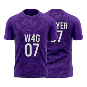 Camisetas de Fútbol Personalizadas para Hombre, 100% Poliéster, Cuello Redondo, Impresión por Sublimación, Antibacterianas, Transpirables, de Secado Rápido - Product Image 1