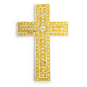 Croix murale catholique MOP rouge pour la décoration de la maison meilleur prix croix chrétiennes avec incrustation de nacre - Product Image 6