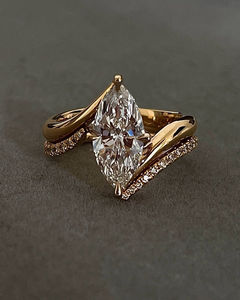 IGI/GIA Lab Grown Cut Diamond Vintage 14K Boda amarilla/Compromiso Anillo unisex en oro blanco fino Anillo de aniversario digno de fiesta - Product Image 4