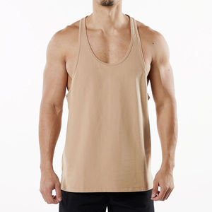 Mens <b>Stringer</b> Gym <b>Vest</b> Deep Cut Sleeveless Fitness Tank Breathable Workout Apparel Lightweight Muscle Training Oem Customized - Product Image 1
