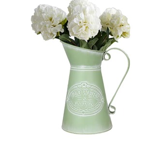 <b>Galvanized</b> Vintage Metal Flower Vase, Rustic Country Hanging & Floor Flower <b>Bucket</b> Planter for Home Garden Decor - Product Image 4