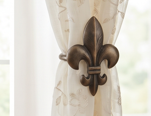 Antique Bronze Fleur De Lis <b>Curtain</b> Wall <b>Hook</b> Metal Decorative Clothing Hanger Single <b>Hook</b> Drill Installation - Product Image 4