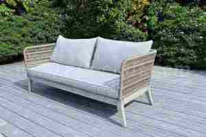 Sofá de Exterior Estilo Resort EMERALD con Tejido de Cuerda y Estructura de Madera - Product Image 4