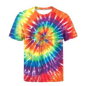 Service OEM, T-shirt pour homme tie-dye multicolore, dernier design, vêtements de fitness et mode streetwear, t-shirt tie-dye 2026. - Product Image 5