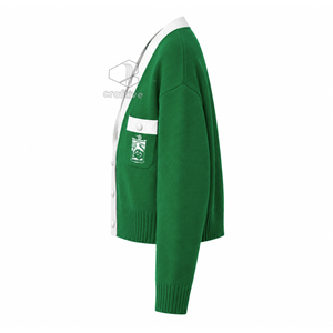 เสื้อคาร์ดิแกน Iota Phi Lambda Sorority สำหรับผู้หญิง ปักลายตราสัญลักษณ์ คอวี ติดกระดุม ผ้าถักอะคริลิก เสื้อสเวตเตอร์สำหรับนักศึกษา เสื้อคลุม - Product Image 3