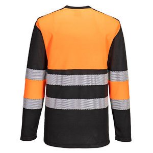 Camiseta de Trabajo de Manga Larga de Alta Visibilidad con Cinta Reflectante para Trabajadores de la Construcción y Ropa de Trabajo en Carreteras - Product Image 2