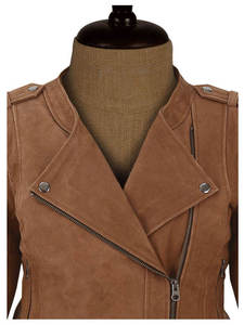 Chaqueta de Cuero para Mujer, Chaqueta de Invierno Ecológica Ligera de Piel de Oveja de Primera Calidad, Chaquetas para Mujer - Product Image 3