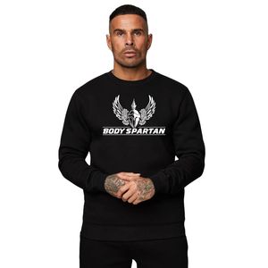 Sudadera Negra de Cuello Redondo para Hombre, Informal, de Forro Polar, Manga Larga, Ropa Deportiva, Ropa de Calle, Moda - Product Image 1