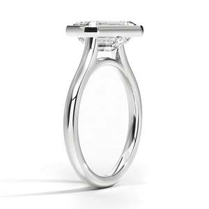 Classic Solitaire <b>Ring</b> with Elegant Bezel Setting in Yellow Gold - Product Image 4