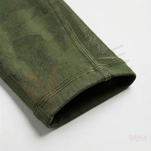 Conjunto de 2 Piezas para Mujer, Camuflaje, Manga Larga, Top Corto con Aberturas, Leggings de Cintura Alta, para Yoga - Product Image 6