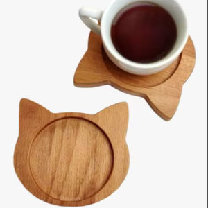 Posavasos Redondos Hechos a Mano de Acacia, Posavasos de Cuerda para Tazas de Té, Ecológicos, Reutilizables, para Mesa, Calidad de Exportación - Product Image 1