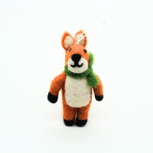 Handmade Needle Felted Fox Christmas Tree Hanging Ornament <b>Wool</b> Felt Animal Decoration - Product Image 5