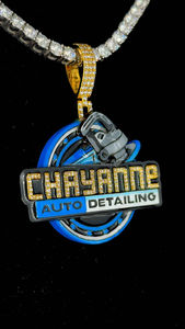 Colgante de moissanita esmaltado de color de lujo de Plata de Ley 925, colgante de moissanita con logotipo personalizado de rapero Hip Hop, colgante con nombre de LETRA DE moissanita - Product Image 5