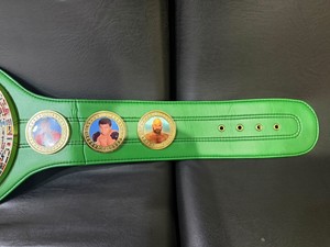 WBC <b>World</b> Champion Boxing Belt Green Leather <b>Material</b> Durable Unisex Martial Arts Equipment - Product Image 6