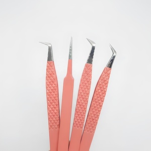 Pinces à extensions de cils personnalisées, outils professionnels pour les artistes en cils aux États-Unis, couleur bleu ciel, fabrication artisanale OEM, outils de beauté. - Product Image 6
