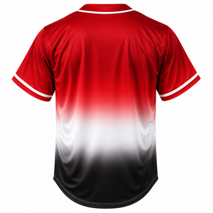 เสื้อเบสบอลคอวี แขนสั้น แบบไล่เฉดสี  ผ้าตาข่ายระบายอากาศอย่างดี  เสื้อกีฬาเปล่าคุณภาพพรีเมียม ชุดยูนิฟอร์มทีม  แพ็คเสื้อผ้า - Product Image 2