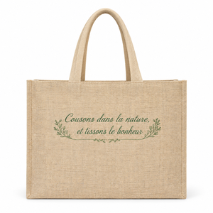 Natural Laminated Melange Cotton Tote <b>Bag</b> with Printed Front 39x31x19 cm Custom Logo Wholesale Promotional Shopping <b>Bag</b> SNC25NPM - Product Image 5