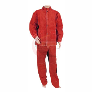 Traje de Soldador de Cuero Vacuno y Lona para Hombre, Chaqueta y Pantalones, Ropa de Trabajo, Uniforme de Protección, Resistente al Desgaste - Product Image 4