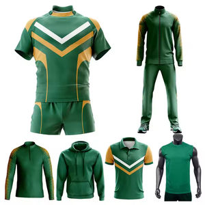 Maillot de rugby respirant 100 % polyester à manches courtes, ensemble uniforme d'entraînement pour équipe, impression numérique – Vente chaude - Product Image 2