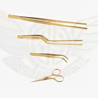 Professionnel Vert Swift Industries Longue Pince À Poisson En Acier Inoxydable Ustensile De Chef De Précision Accents D'or Nouveaux Outils De Cuisine