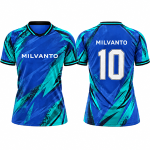 Maillot de football personnalisé pour homme, 100% polyester, 220 GSM, uniforme de football par sublimation, tenue d'équipe, tissu respirant et anti-humidité - Product Image 1