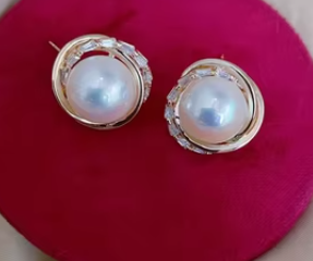 ต่างหูคริสตัลและไข่มุกสุดเก๋ต่างหูแฟนซีสำหรับผู้หญิงต่างหูสำหรับใส่ไปปาร์ตี้ - Product Image 2