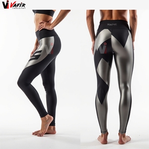 Custom Sublimated Knitted Mid Waist Stretch Breathable Compression High Quality Invisible <b>Pocket</b> Women's Yoga <b>Leggings</b> for Gym - Product Image 4