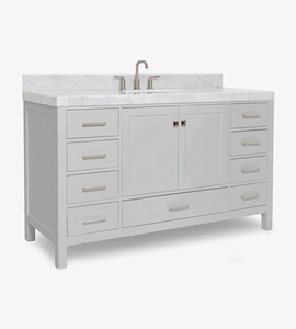 Venta al por Mayor de Mueble de Baño Abigail de 60 Pulgadas con Lavabo Individual, Solo Mueble, 7 Opciones de Acabado, Fábrica en Vietnam - Product Image 2