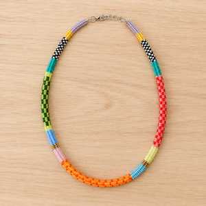Collier tendance en perles de rocaille personnalisées, chaînes perlées multicouches, fait main, couleur et taille personnalisables, unisexe - Product Image 3