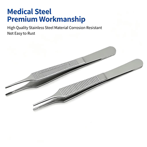 Pinzas de Precisión Manuales de Acero Inoxidable para Rinoplastia, 12.5cm, con Punta Ancha Serrada para Tejido, para Cartílago Nasal, Uso Clínico - Product Image 5
