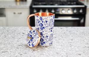 Plane Vintage Copper Pitcher With Handle <b>Large</b> Capacity Home Drinkware - Product Image 3