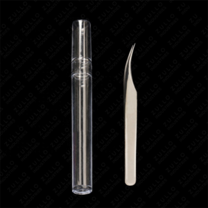 Classic Diamond Grip Eyelash Tweezers Blue & Gold Stainless Steel Pointed Tip Lash <b>Tool</b> Custom Logo & Size Wholesale - Product Image 3