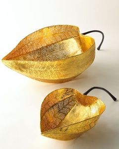 Plato de Servir con Diseño de Hojas en Aluminio Dorado Pulido, Hecho a Mano, Moderno, Minimalista, con Patrón de Plantas, Decoración para Mesa de Fiesta - Product Image 3