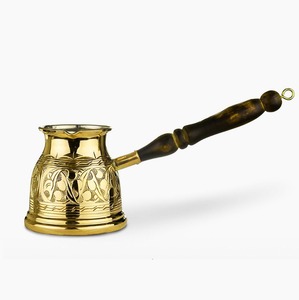 Copper Bull Cafetera de Cobre Sólido Martillado Turca Griega Árabe para Estufa, Cezve Ibrik Briki con Mango de Madera - Product Image 2