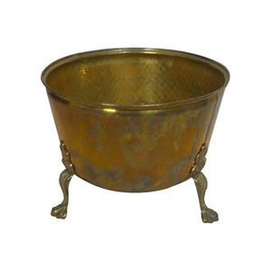 Maceta cilíndrica de cobre martillado vintage, maceta tipo caldero con base, decoración para el hogar y jardín - Product Image 6