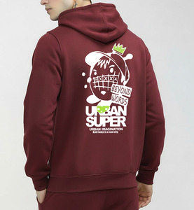 Sweat-shirt à capuche personnalisé pour homme, imprimé DTF, en molleton de coton mélangé de qualité supérieure, OEM ODM, logo personnalisé, vente en gros, streetwear - Product Image 2
