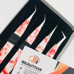 แหนบต่อขนตาสแตนเลสแบบมืออาชีพ ลายหินอ่อน แข็งแรง จับถนัดมือ ปรับแต่งได้ - Product Image 2