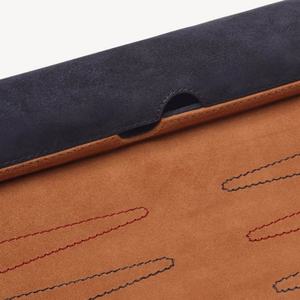 Leather <b>Backgammon</b> Set Foldable Rollable Travel <b>Board</b> Customized Packaging Outdoor Party Red Black Checkers Dice Game Unisex - Product Image 3