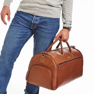 Hot Selling Genuine Leather Fashion Unisex Travel Bag Large Capacity Expandable Portable Durable High Quality Zipper <b>Adjustable</b> - Product Image 4