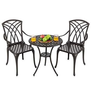 Ensemble de meubles d'extérieur en fer décoratif et élégant pour jardin, patio, balcon, avec un design raffiné et une structure métallique durable - Product Image 1