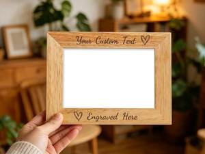 Custom Handmade Eco-Friendly Wooden Photo <b>Holder</b> Decorative <b>Picture</b> Frame Tabletop Living Room Bedroom Office Wedding - Product Image 2