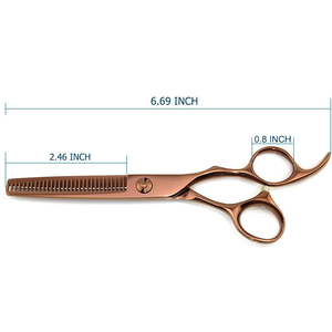 Tijeras de Peluquería Profesionales de Acero Inoxidable 440C, Diseño OEM para Diestros, Mango Mediano, Afiladas, Rectas, con 3 Dientes, Personalizables, Precio de Fábrica - Product Image 5