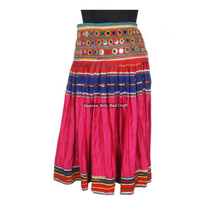 Real Vintage Banjara Embroidered Drawstring <b>Skirt</b> Handmade Art Women <b>Skirts</b> Indian Women Fashionable <b>Skirt</b> Cotton Handmade - Product Image 1