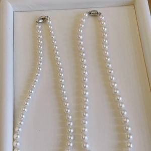 Collar de Perlas de Agua Dulce de 8-9 mm, Proporción Áurea, Elegante y Estilizado, Accesorio de Joyería para el Día de San Valentín - Product Image 2