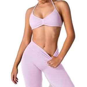 Ensemble de 2 pièces pour femmes, short sportif uni, couleur personnalisée, tissu en laine respirant et à séchage rapide - Product Image 5