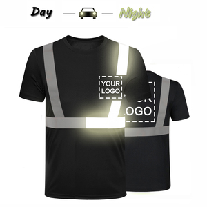 เสื้อยืดนิรภัยสะท้อนแสงสีเขียวมะนาว แถบสะท้อนแสง โลโก้สั่งทำ ใช้ได้ทั้งกลางวันและกลางคืน - Product Image 2