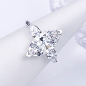 Anillo Solitario con Diamante Cultivado en Laboratorio, Corte Ovalado, Color F, Oro 18k AU750, Certificado IGI, Bañado en Rodio, Moderno, para Mujer, Aniversario - Product Image 4