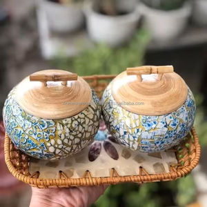 Artisan Handmade <b>Egg</b> Shell Inlay Box Manufacturer <b>Eco</b> Friendly Bamboo Fiber Storage Organizer Gift Ready from Vietnam - Product Image 6