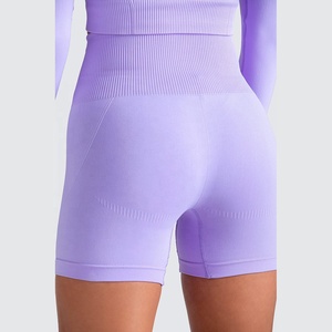 2025 ropa de gimnasio personalizada para mujer, ropa deportiva de Yoga de alta calidad, conjunto de pantalones cortos, patrón sólido, entrenamiento físico de talla grande - Product Image 3