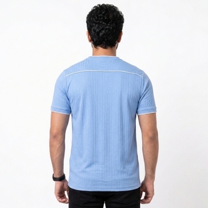 เสื้อยืดพรีเมียมสำหรับผู้ชาย ผ้าฝ้ายนุ่ม ระบายอากาศได้ดี สวมใส่สบาย ดีไซน์แขนสั้น เหมาะสำหรับใส่ลำลองทุกวัน รับผลิตแบบ OEM - Product Image 2